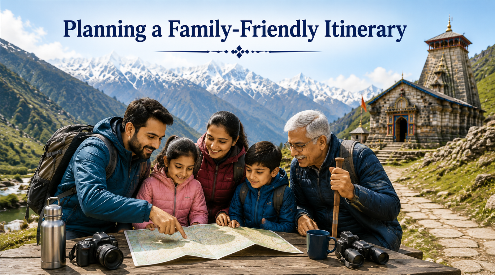 Family itinerary planning Madmaheshwar rest days children seniors